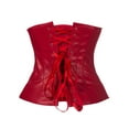 thumbnail image 4 of SAYFUT Fashion Women's Faux Leather Overbust Corset Busiter With G-string Body Shaper Top Bodice Black/Red Plus Size S-6XL, 4 of 7