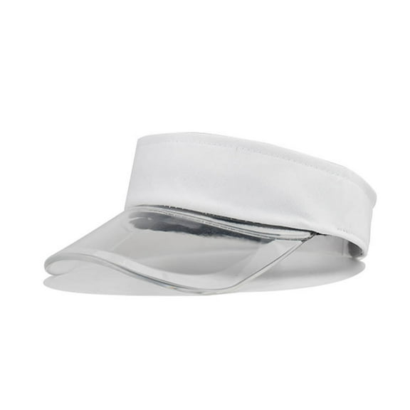 beishanbush Baseball Caps Fashion Women Solid Color Sun Protection Topless Transparent Baseball Visor Cap White