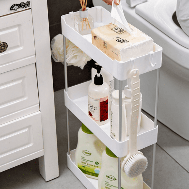 Bathroom Counter Organizer, Bathroom Organizer Countertop,Counter Standing Rack, Size: Style1, White