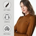 thumbnail image 4 of SSLR Mock Turtleneck for Women Mock Neck Top Long Sleeve T Shirt Casual Basic Active Layer, 4 of 6