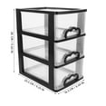 thumbnail image 2 of HONMEET Black Plastic Desktop Drawer Organizer with Stackable Drawers for Kitchen, Office, and Home Storage Solutions, 2 of 6