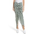 thumbnail image 1 of Joseph Womens Roman Gingham Asymmetrical Skirt, Green, 42, 1 of 1