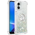 thumbnail image 3 of Compatible with Motorola Moto G Play 4G 2024 Case Liquid Moto G Play 4G 2024 Case Glitter Cute Clear with Kickstand Diamond Ring Shockproof Case for Moto G Play 4G 2024 Sliver YBR, 3 of 5