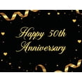 thumbnail image 5 of LUUFILx Happy 50th Anniversary Banner Backdrop Decorations Party Supplies Background Engagement Anniversary Celebration Photography Props Decor, 5 of 8