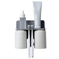thumbnail image 1 of 2 Pcs Free Punching Wall Hanging Toothbrush Toothpaste Cup Hanging Holder Bathroom, 1 of 10