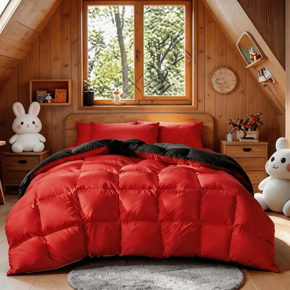 Luxurious Comforter Set, Twin Size, 173cm * 229cm , 1 Comforter &1Pillowcase, Bed In A Bag, All Seacon, for Family And Friend, Best Easter Gifs