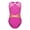 Hot Pink, variant on Kids Girls Glittery Rhinestone Gymnastics Leotard Keyhole Back Mesh Sleeveless Dance Bodysuit Black 8