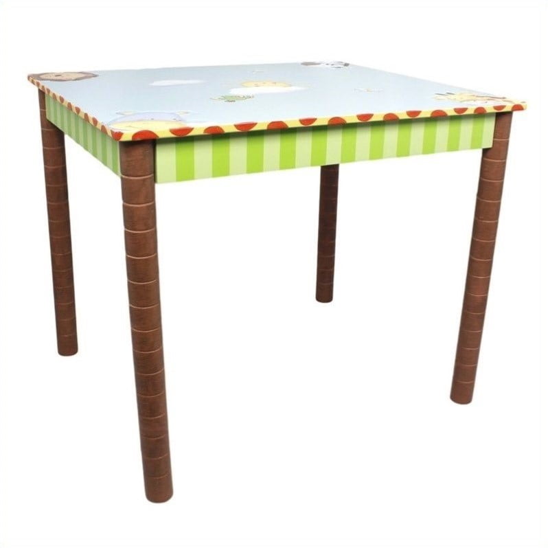Fantasy Fields Hand Painted Sunny Safari Table by Teamson Design