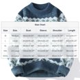 thumbnail image 2 of qucoqpe Mens Fashion Mink Fleece Sweater Color Block Casual Long Sleeve Crewneck Knit Pullover Shirts, 2 of 6
