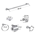 thumbnail image 3 of Juego De 6 Accesorios Para Baño Alfa  Metálico Cromado Zinc Y Acero Inox Old Antique, 3 of 3