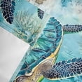 thumbnail image 3 of Valances for Windows Sea ​​turtle Starfish Compass Rod Pocket Short Curtain for Bathroom Living Room Bedroom Blue Ocean World 1 Panel 42x12in, 3 of 9