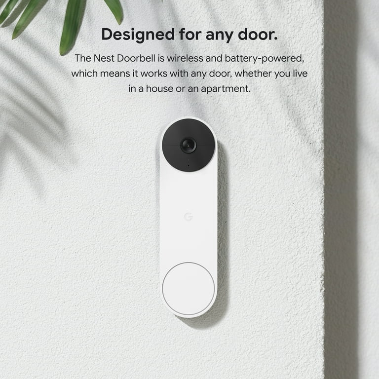 Google Nest Doorbell (Wired, 2nd gen) - Video Doorbell Camera - Doorbell  Security Camera - Snow 