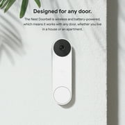 Google Nest Doorbell (Battery) - Video Doorbell Camera - Wireless Doorbell Security Camera - Snow