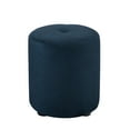 thumbnail image 3 of Pilaster Designs - Round Ottoman Stool (Black Vinyl), 3 of 4