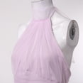 thumbnail image 6 of XIAOCHA Womens Halter Tulle Ruched Waist Midi Dress Fitted Solid Color Sleeveless Gown Flowy Elegant Party Dresses, 6 of 7