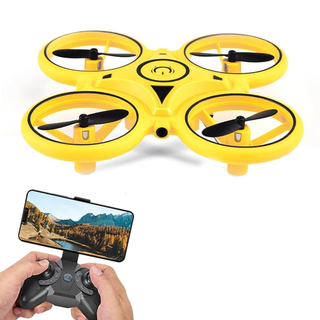 Dron cuadricóptero con control remoto de 3 modos, luz LED y control remoto. Juguete de dron para jugar. Aeronave pilotada a distancia.