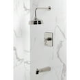 thumbnail image 2 of Kingston Brass KB6346BX Metropolitan Single-Handle Pressure Balanced Tub and Shower Faucet, Polished Nickel, 2 of 7