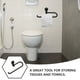 thumbnail image 4 of Portarrollos de papel higiénico con ventosa, de pared, de plástico negro, sin necesidad de taladrar, ideal para cocina y baño., 4 of 5