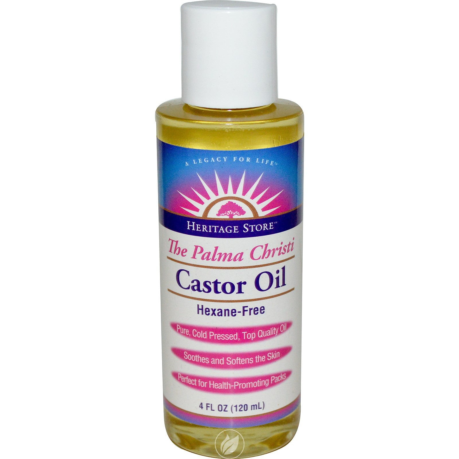 Castor Oil Cold Pressed 4 Fl Oz by Heritage Products, Pack of 2