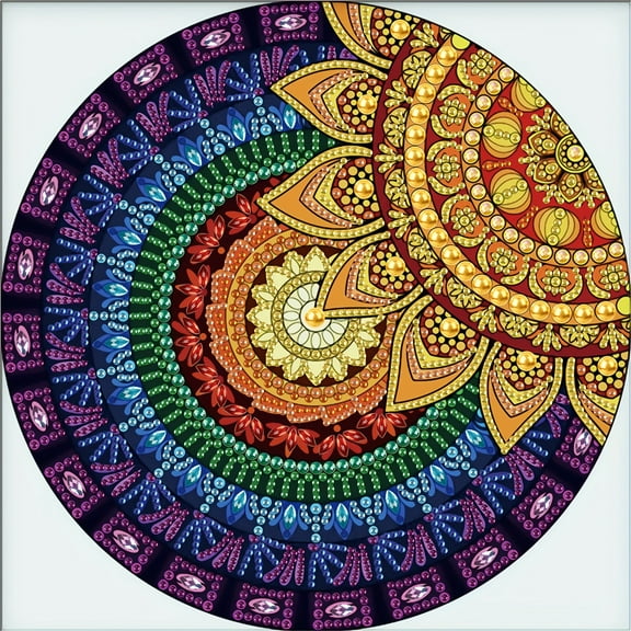 Ethnic Sunflower Petal Featured Diamond Art Painting Kit