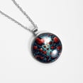 thumbnail image 4 of Hearts Battle Glass Design Circle Pendant Necklace - Elegant Jewelry Piece, 4 of 5