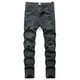 thumbnail image 1 of Pantalones largos para hombre, casuales, de mezclilla, de algodón, rectos, rotos, con agujeros, pantalones largos, pantalones para hombre, 1 of 8
