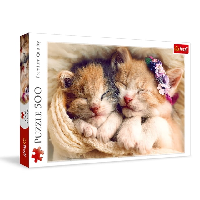 Rompecabezas Trefl Gatitos Durmiendo 500 Piezas 48x33 cm