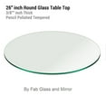thumbnail image 2 of 26" Inch Round Glass Table Top 3/8" Thick Pencil Polish Edge Tempered by Fab Glass and Mirror, 2 of 5