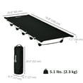 thumbnail image 3 of Outsunny Lightweight Camping Cot, Aluminium Folding Bed with Carry Bag, 3 of 10