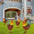 thumbnail image 6 of GiLiling Tropical Metal Rooster Statue Decor - Weatherproof Outdoor Chicken Sculpture for Patio, Backyard, Garden, or Kitchen Decor, Handcrafted Rooster Art with Rust-Resistant Coating, 6 of 9