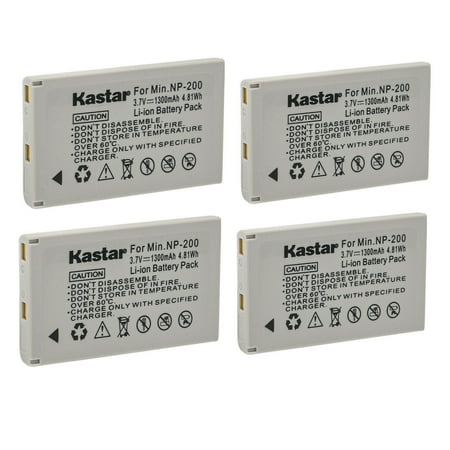 Kastar NP-200 Battery 4-Pack Replacement for Konica Minolta DiMAGE X Konica Minolta DiMAGE Xg Konica Minolta DiMAGE Xi Konica Minolta DiMAGE Xt Konica Minolta DiMAGE Xt Biz Digital Camera