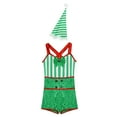 thumbnail image 3 of ZDHoor Girls Striped Candy Cane Christmas Costumes CrissCross Back Ballet Dance Gymnastics Leotard Bodysuits Green-D 14, 3 of 7