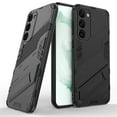 thumbnail image 1 of Tarise for Samsung Galaxy S21 Plus Phone Case, Kickstand Rugged Defender Shockproof TPU Matte All-Inclusive Lens Protective Shell Hard PC Back Cover Sturdy Case for Samsung S21+ 5G Phone, Black, 1 of 12