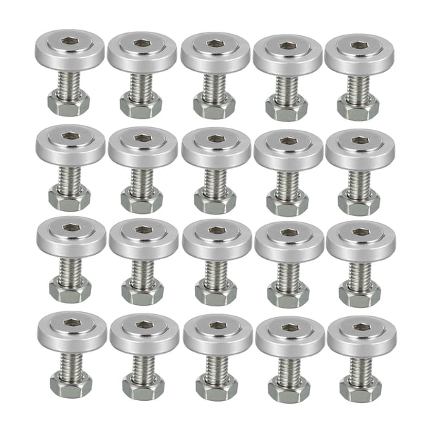 Kit de arandelas Unique Bargains 20uds Motocicleta Tono Plateado