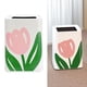 thumbnail image 2 of Bote de basura floral, Bote de basura floral Bote de basura grande y lindo Contenedor de basura moderno Diseño aerodinámico, 2 of 8