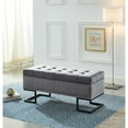 thumbnail image 1 of Imperial Capitonné Double Ottoman Avec Base Noir (Gris), 1 of 5