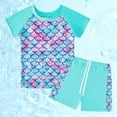thumbnail image 2 of GBSYEWXS Girls Rash Guard Swimsuit&nbsp; Kids Beach Swimwear Size 7-8 Years, 2 of 9