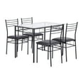 thumbnail image 5 of Ktaxon 5 Pcs Dining Set Glass Top Table and 4 Chairs Kitchen Room Furniture Black, 5 of 9