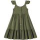 thumbnail image 5 of Vestido de Fiesta de Niña Bebé Color Sólido Plisado Casual con Botón Camisola Y Vestido de Princesa de Manga Larga Niñas de Moda Princesa Vestir, 5 of 6