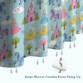 thumbnail image 6 of Fairy Tale Princess Castle Pattern Shower Curtain 72"x84" ,Bathroom Decorative Shower Curtains Set with 12 Hooks,Modern Waterproof Washable Shower Curtain, 6 of 6