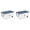 Clear / Blue, variant on Heavy Duty Wheeled Plastic Storage Container with Lid and Handle, Stackable Lidded Storage Bin for Garage Basement Attic, Set of 2