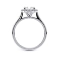 thumbnail image 2 of Dash Jewel 1.7 Ct Lab-Created Cushion Cut Halo Engagement Ring - 14K White Gold Plated - Prong Set Diamond Wedding Ring - Perfect Gift for Wedding or Proposal - 25th Anniversary Gifts, 2 of 6