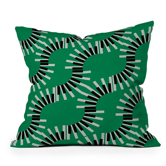 Society6 Green Piano by Gabriela Fuente Throw Pillow