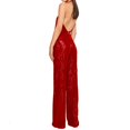 thumbnail image 6 of Skinny Slim Fit Sequin Deep V-Neck Sleeveless Bodysuit,Women's V Open Back Spicy Girl Bodysuit Tassel, 6 of 6