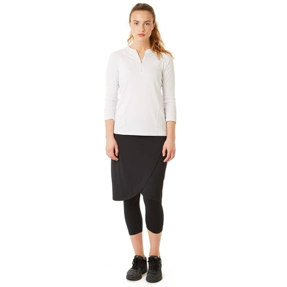 Snoga Faux Wrap Running Skirt with Cropped Leggings
