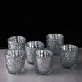 thumbnail image 3 of BalsaCircle 6 Silver 3" Assorted Geometric Designs Glass Votive Candle Holders Wedding Party Decorations, 3 of 8