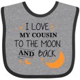 thumbnail image 3 of Inktastic I Love My Cousin to the Moon and Back Boys or Girls Baby Bib, 3 of 4