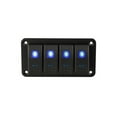 thumbnail image 4 of Rocker Switch Panel,12V-24VDC, Blue Switches, Aluminum Panel, ON/Off, Waterproof, 4 of 8