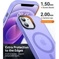 thumbnail image 3 of Entronix Heavy Duty Case For iPhone 12, 12 Pro, Translucent Matte Back, Magnetic Sturdy Case, Purple, 3 of 5