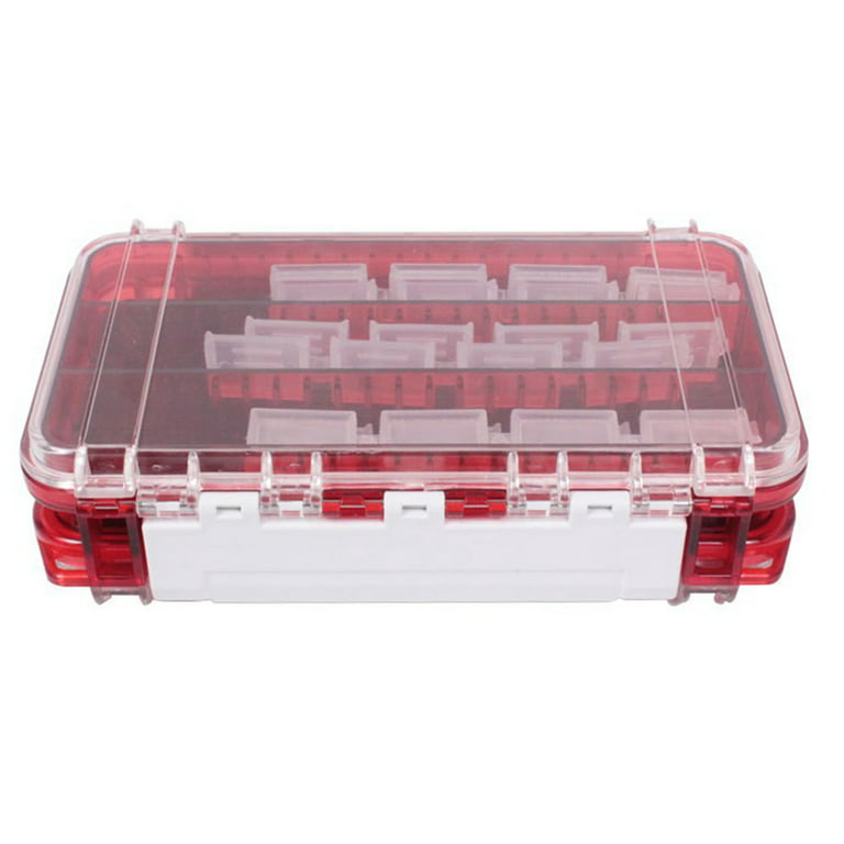 Lure Storage Double Sided Waterproof Fly Box Durable Pp Construction (Red)